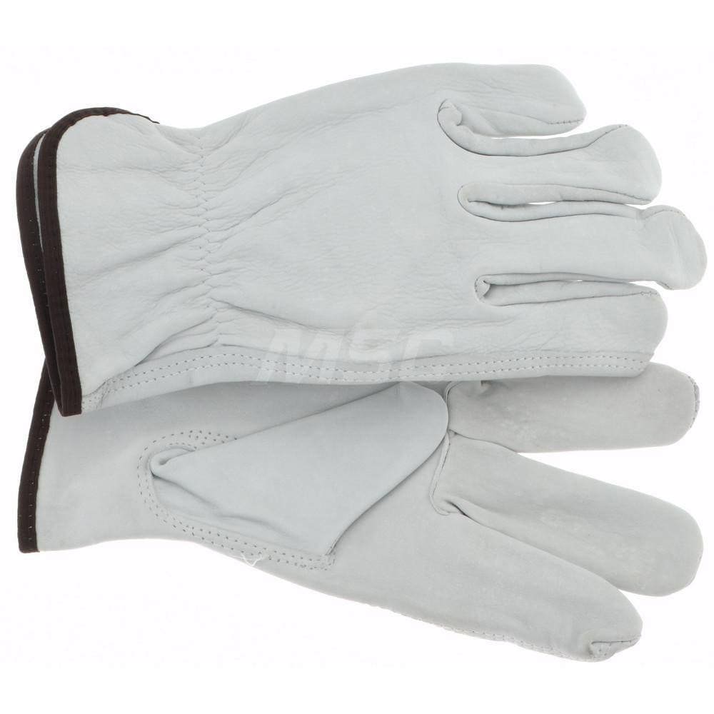 Work Gloves: PRO-SAFE Size Large, Not Lined, Cowhide