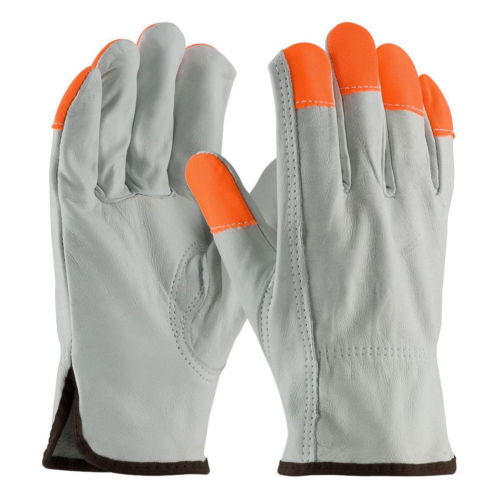 Work Gloves: PiP 68-163, Size Large, Cowhide Leather Lined, Cowhide Leather, General Purpose