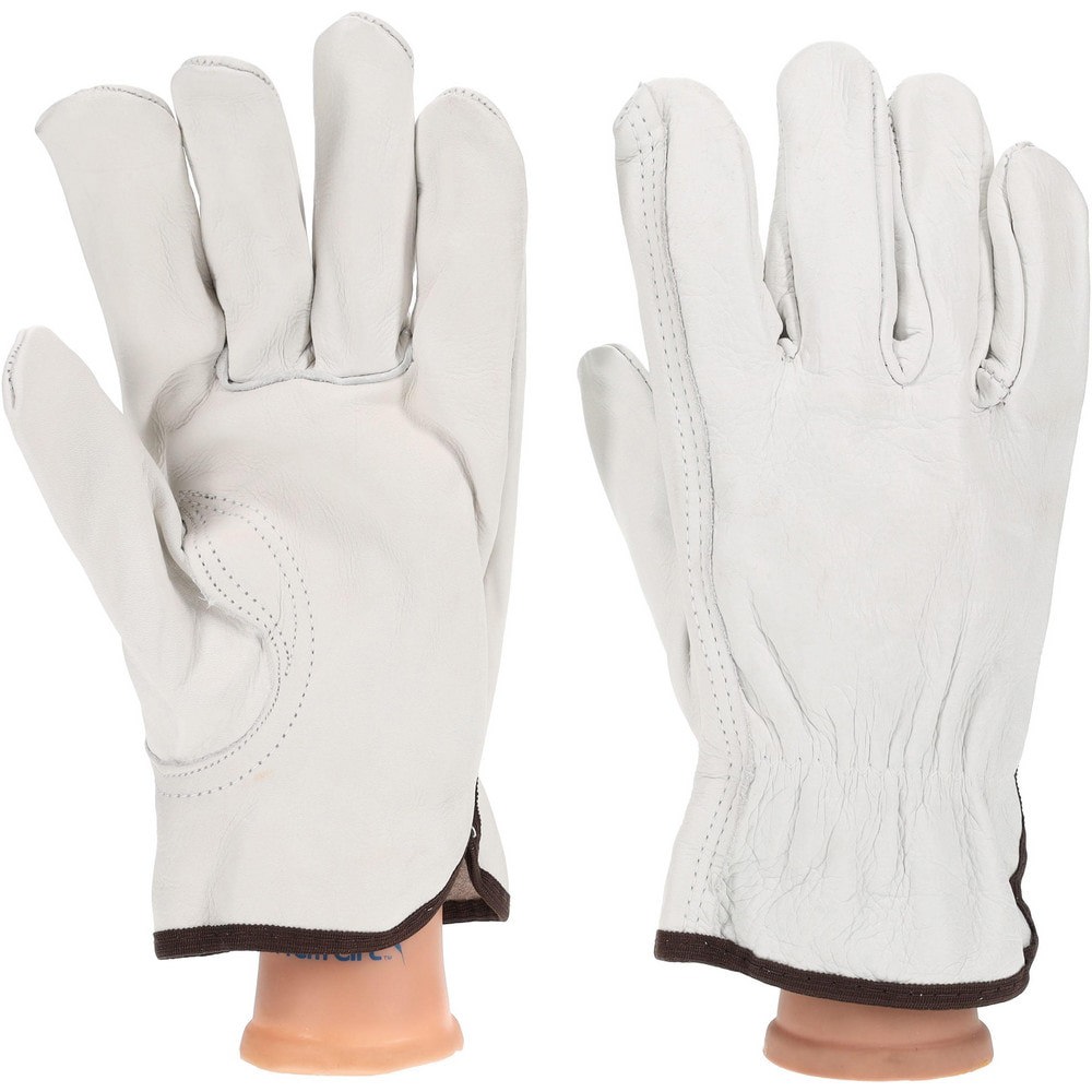 Work Gloves: PRO-SAFE Size Large, Not Lined, Cowhide