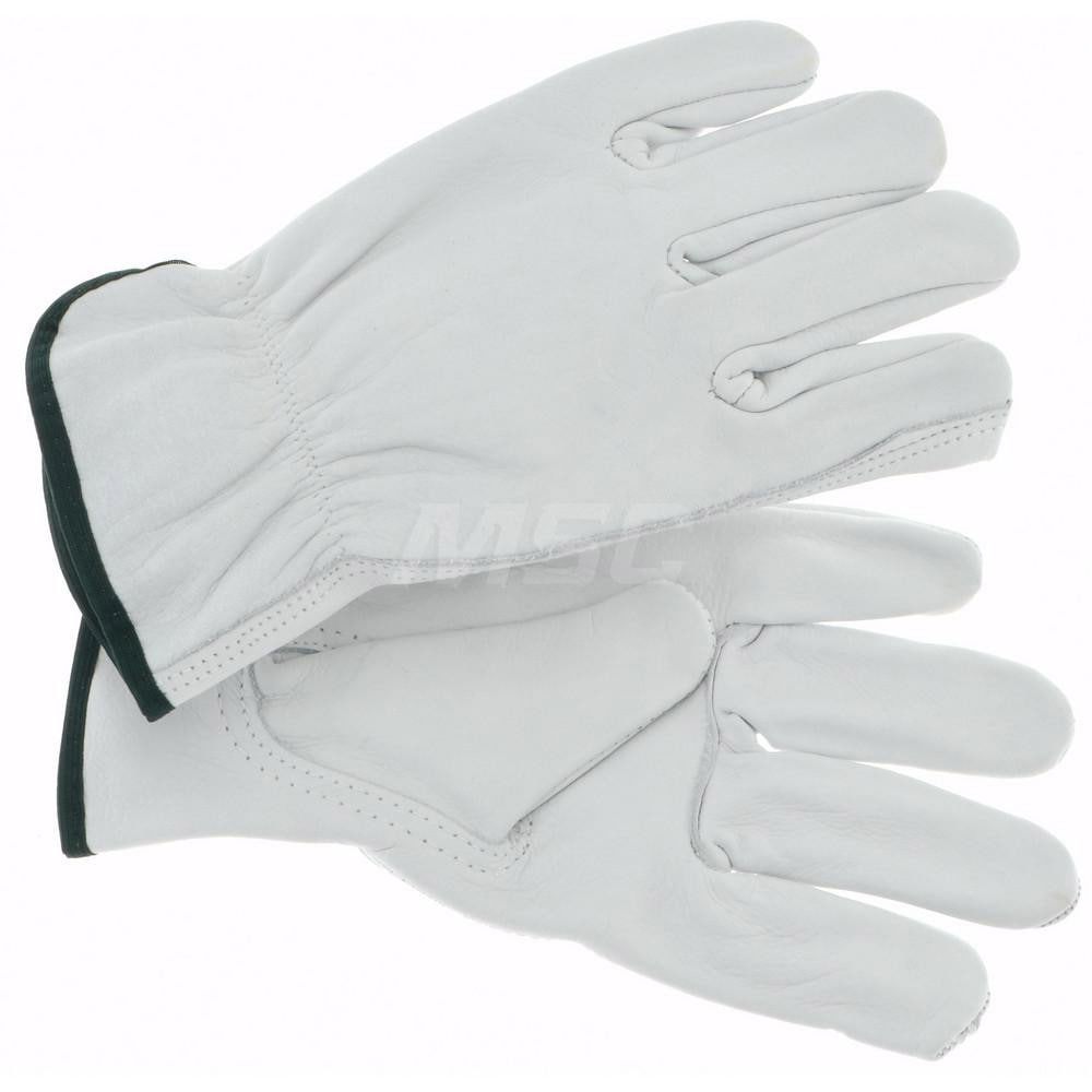 Work Gloves: PRO-SAFE Size Medium, Not Lined, Cowhide