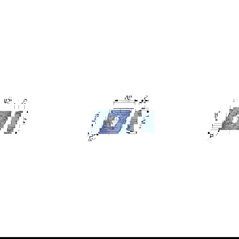 Milling Insert: ANSI ASMT11T304PDPR-MJ AH120, ISO ASMT11T304PDPR-MJ AH120, AH120, Solid Carbide