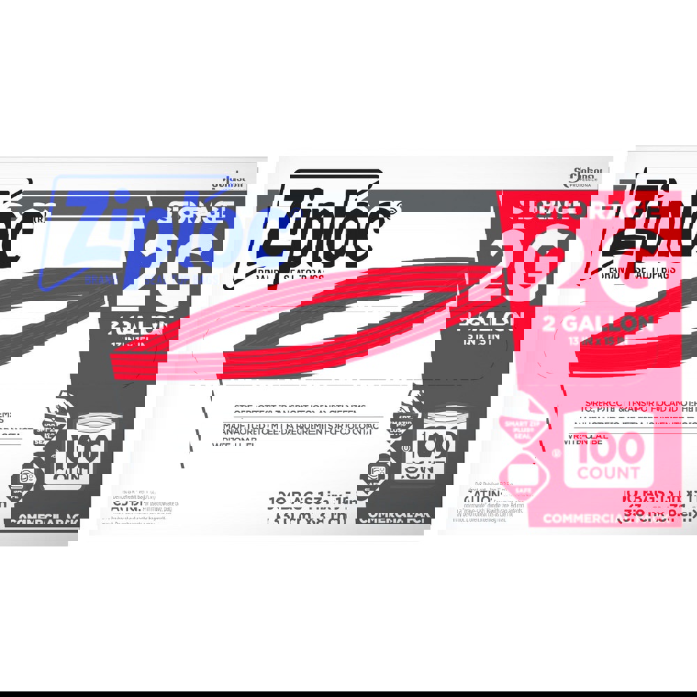 Storage Bag: 2 gal, Clear, Plastic