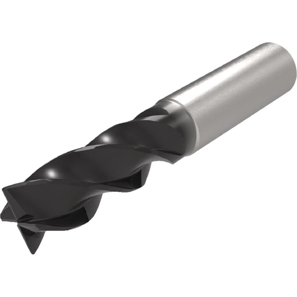 Corner Radius End Mill: 6 mm Dia, 12 mm LOC, 0.5 mm Radius, 4 Flutes, Solid Carbide