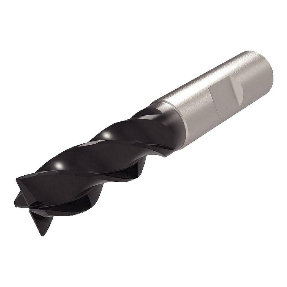 Corner Chamfer End Mill: 8 mm Dia, 16 mm LOC, 4 Flutes, 0.2 mm Chamfer Width, Solid Carbide
