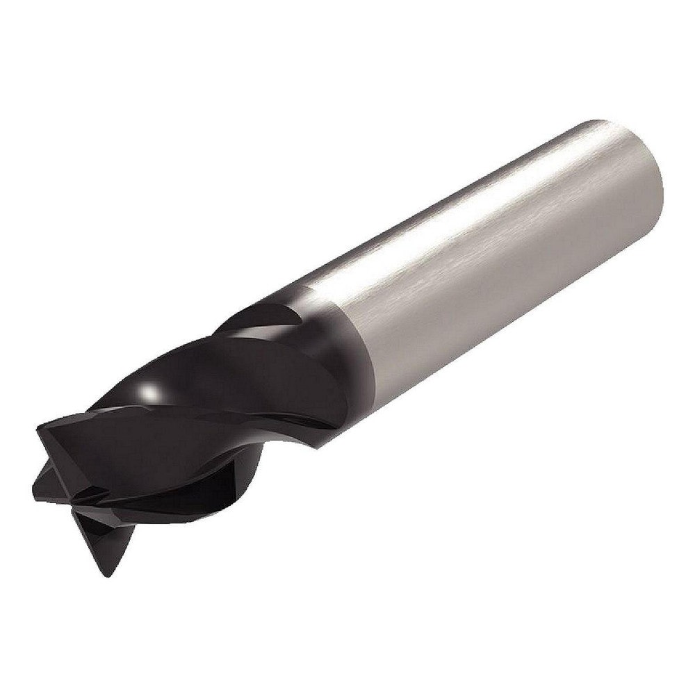 Corner Chamfer End Mill: 16 mm Dia, 18 mm LOC, 4 Flutes, 0.3 mm Chamfer Width, Solid Carbide