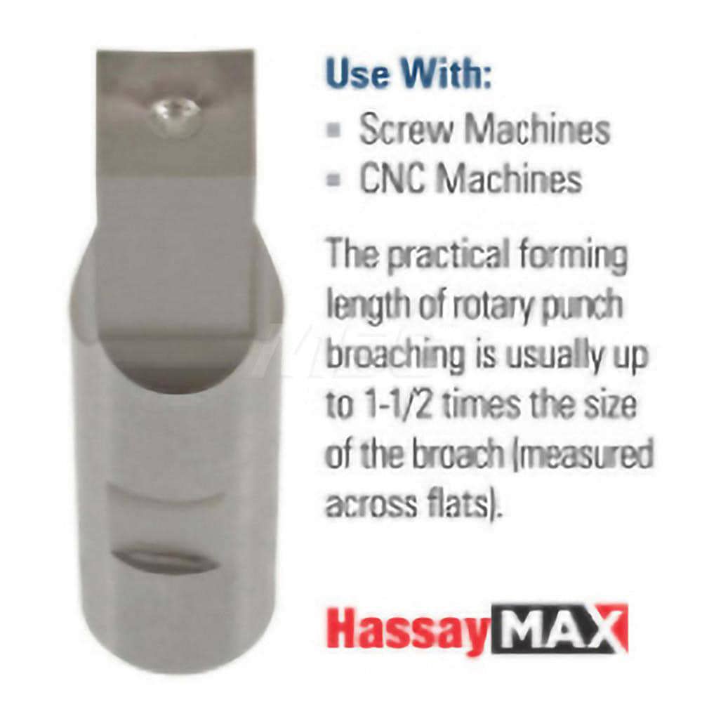 Rotary Broaches; Broaches Type: Square Broaches ; Broach Size: 4.50mm ; Tool Material: Hardened Proprietary Alloy ; Coated: Uncoated ; Broach Body Width: 0.1790in ; Shank Size: 0.5000