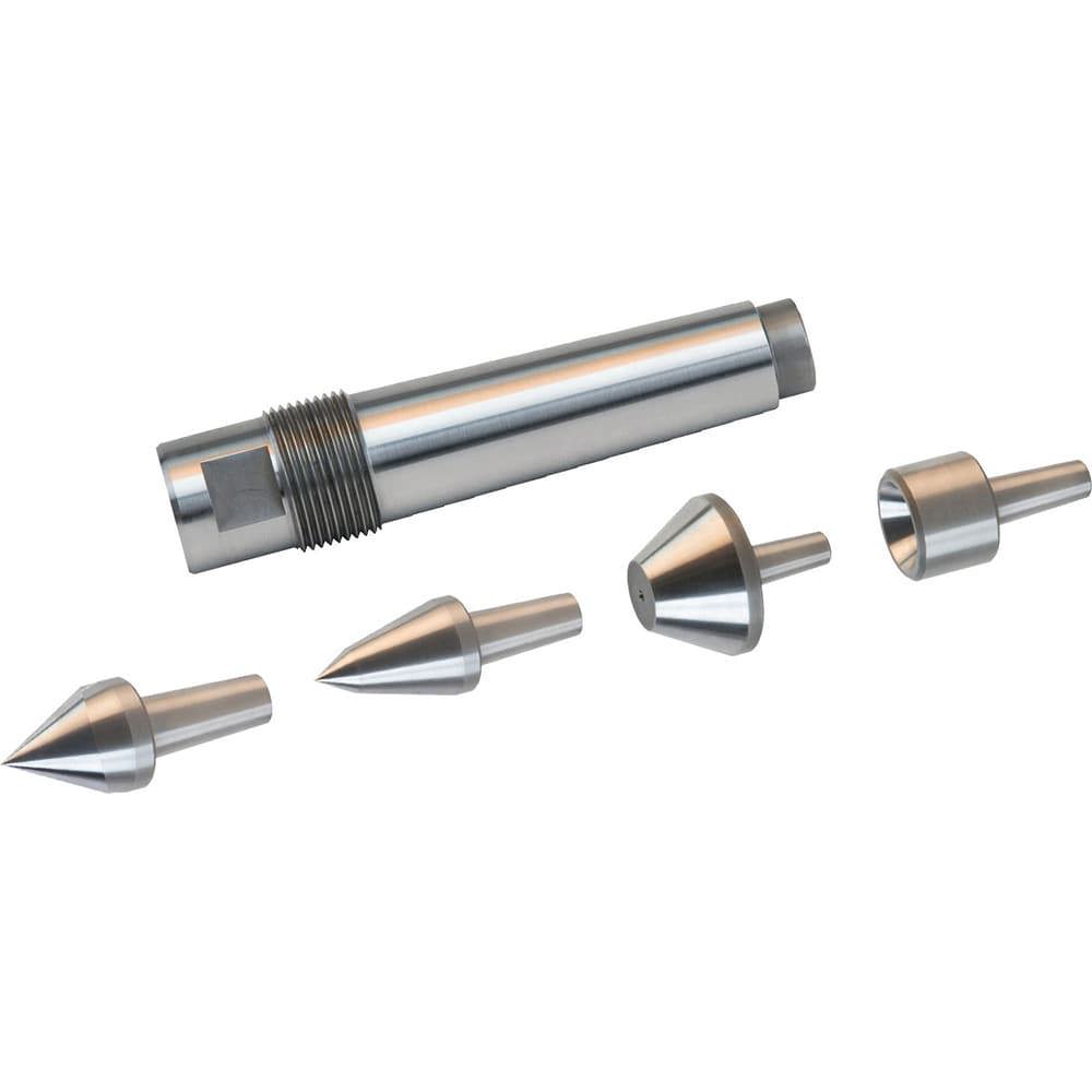 Dead Centers; Center Type: Solid Center; Shank Type: Morse Taper; Shank Taper Size: 3MT; Point Style: Interchangeable (Not Included); Carbide-Tipped: No; Head Diameter (Inch): 3/4; Taper Length (Decimal Inch): 3.1300; Overall Length (Inch): 4; Knockout Di