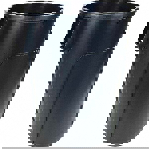 Trash Can: 32 gal, Round, Black