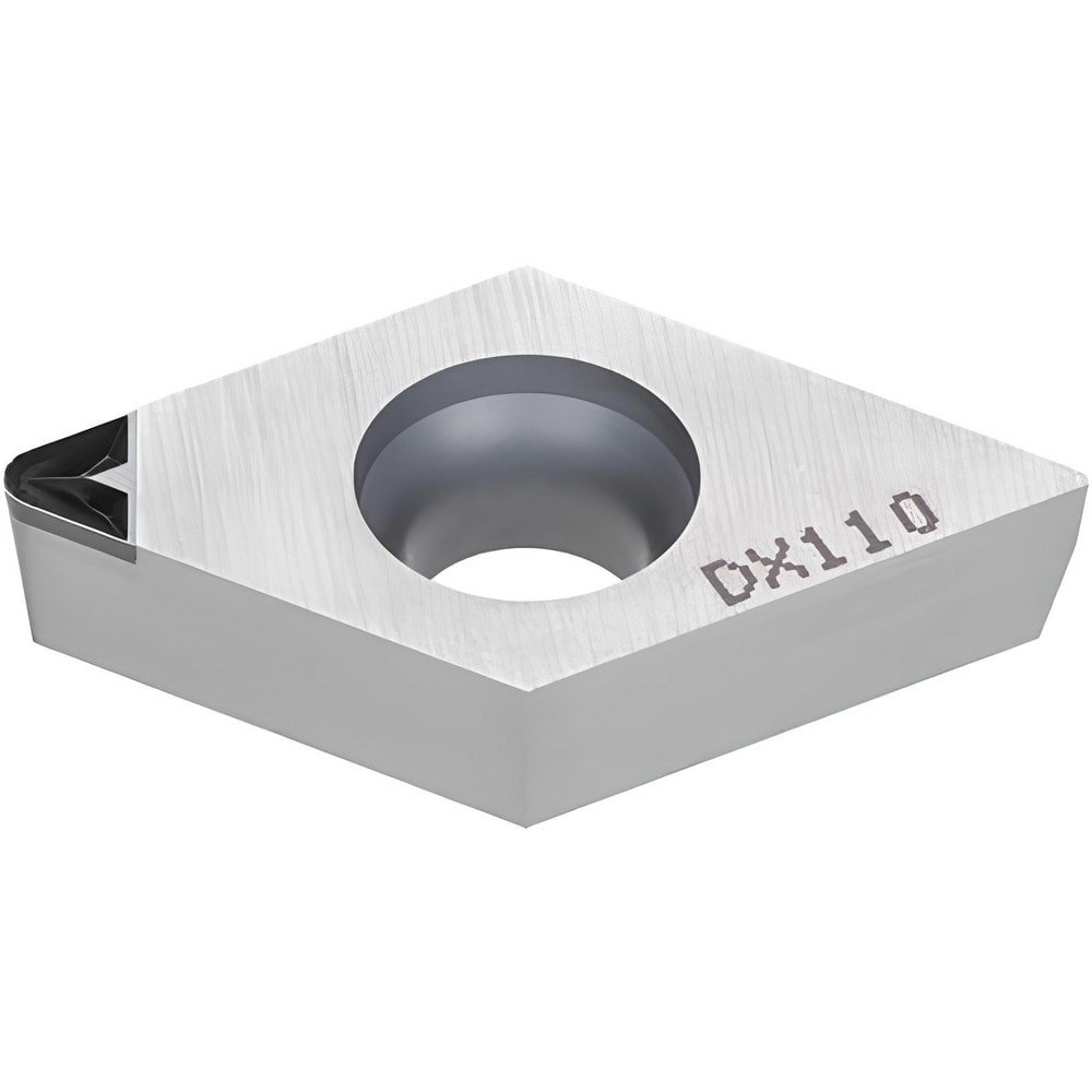 Turning Inserts; Relief Angle: 70 ; Insert Style: DCGT ; Corner Radius (Inch): 1/64 ; Corner Radius (Decimal Inch): 0.0157 ; Included Angle: 55degree ; Manufacturer Grade: DX110