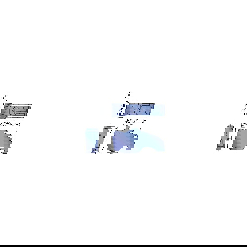 Cutoff Insert: QGM3-020 AH7025, Carbide, 0.1180