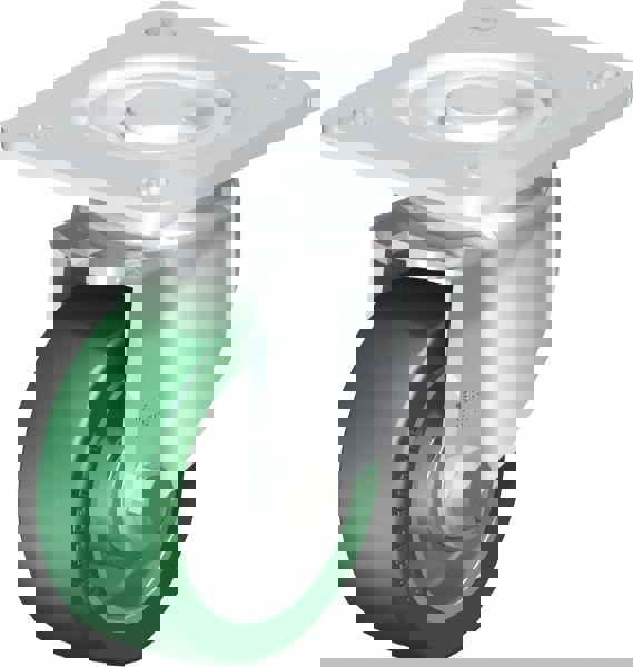 Swivel Top Plate Caster: Polyurethane-Elastomer Blickle Softhane, 4