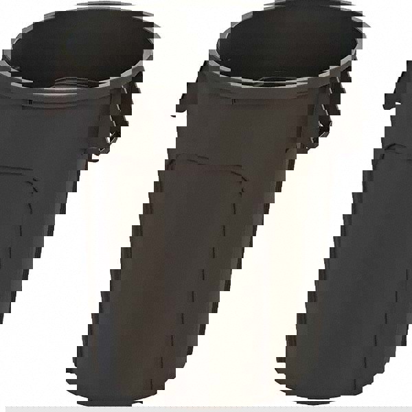 44 Gal Round Black Trash Can