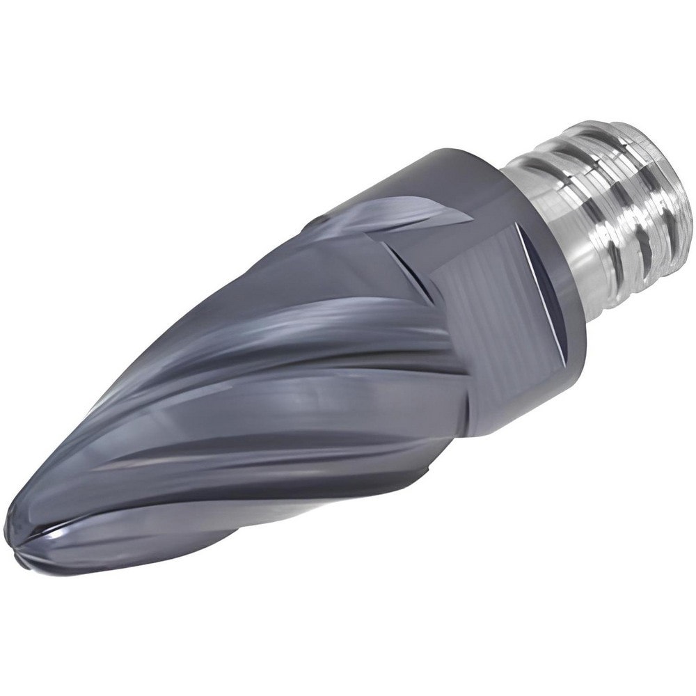 Corner Radius & Corner Chamfer End Mill Heads; Mill Diameter (mm): 8.00 ; Length of Cut (mm): 12.0000 ; Number Of Flutes: 4 ; Overall Length (mm): 18.0000 ; Corner Radius (mm): 1.00 ; Coating/Finish: PVD