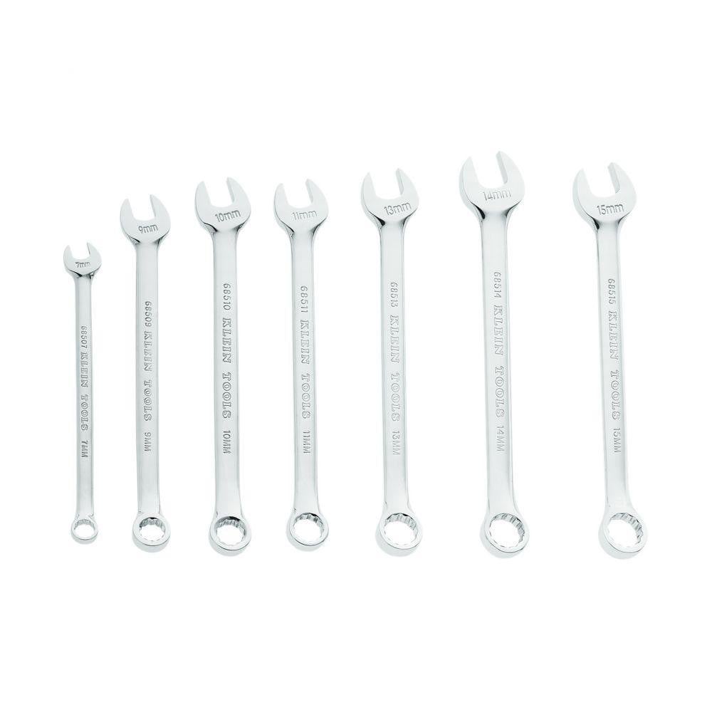 Combination Wrench Set: 7 Pc, Metric