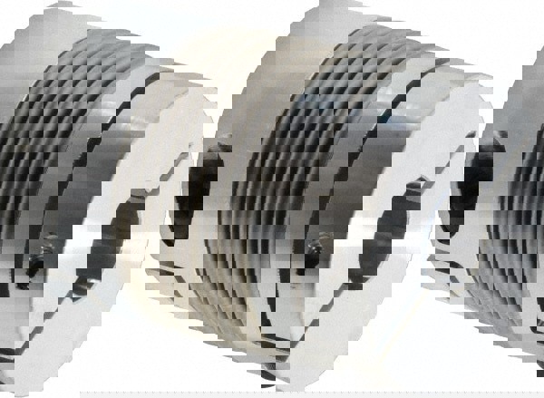 Flexible Bellows Clamp: Aluminum Hub with Stainless Steel Bellows, 5/8