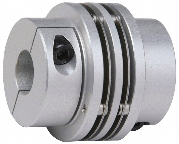 Flexible Clamp Coupling: Aluminum hubs with Stainless Steel Discs, 5/8
