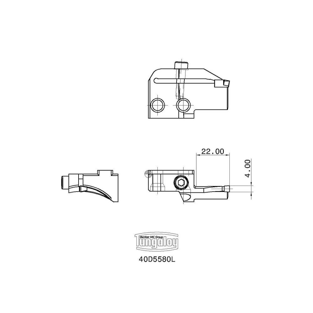 Indexable Turning Toolholder: ADJNL164-A, 93 &deg; Lead Angle