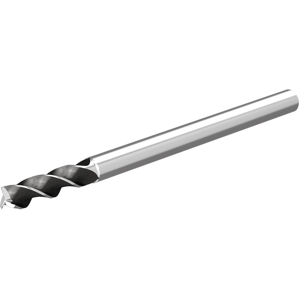 Corner Radius End Mill: 16 mm Dia, 48 mm LOC, 0.5 mm Radius, 3 Flutes, Solid Carbide