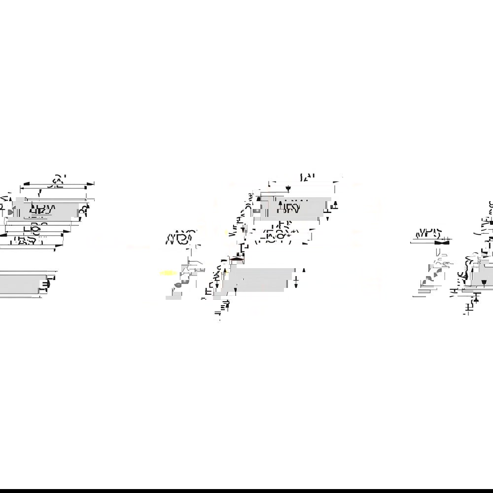 Indexable Grooving/Cut-Off Toolholders; Internal or External: External ; Hand of Holder: Left Hand ; Maximum Depth of Cut (mm): 25.00 ; Maximum Groove Width (Decimal Inch): 0.2362 ; Minimum Groove Width (Decimal Inch): 0.1181 ; Toolholder Style: CHFVL