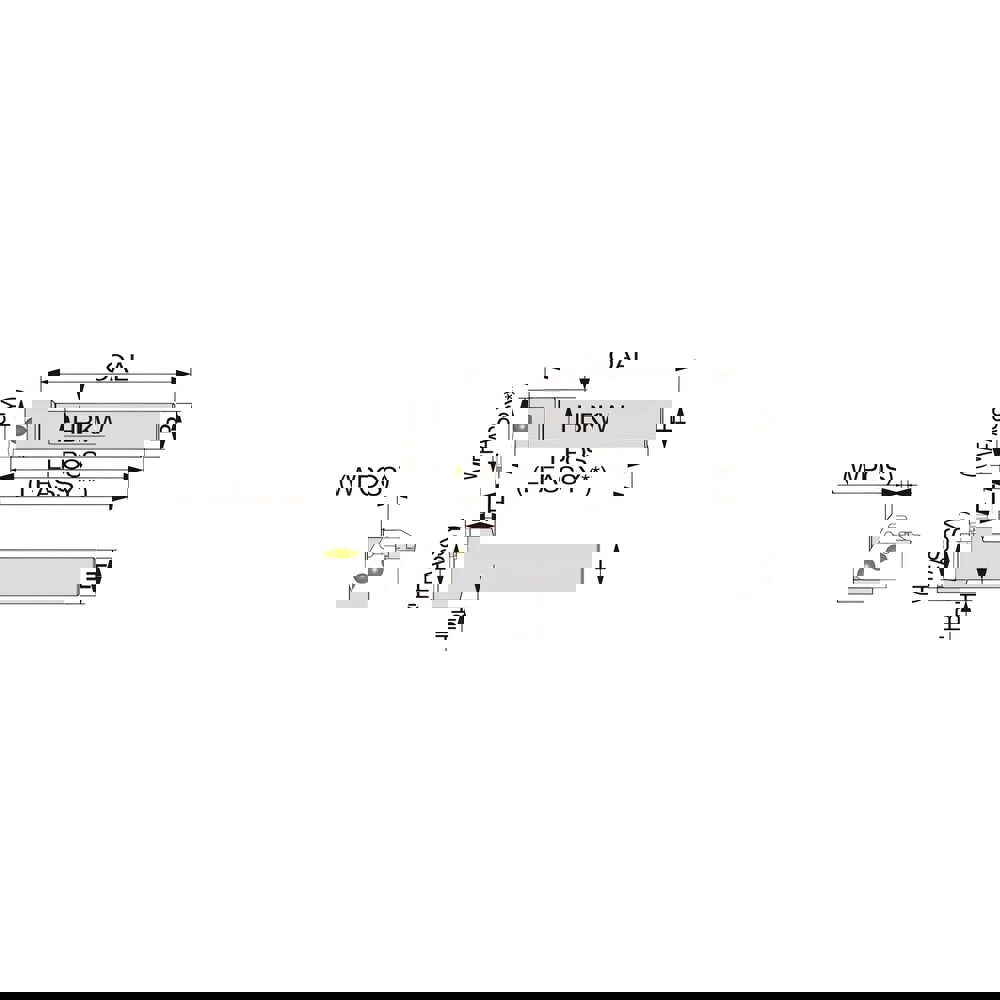 Indexable Grooving/Cut-Off Toolholders; Internal or External: External ; Hand of Holder: Left Hand ; Maximum Depth of Cut (mm): 25.00 ; Maximum Groove Width (Decimal Inch): 0.2362 ; Minimum Groove Width (Decimal Inch): 0.1181 ; Toolholder Style: CHFVL