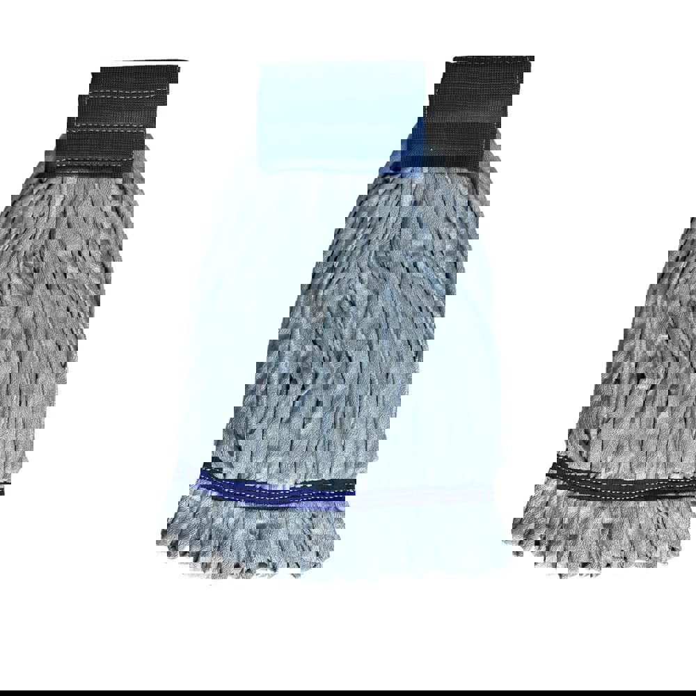 Wet Mop Loop: Clamp Jaw, Large, Blue Mop, Microfiber