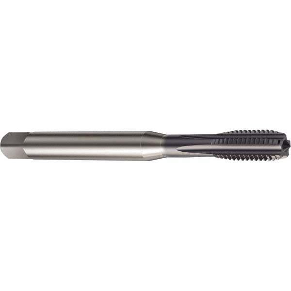 Straight Flute Tap: 1/4-20 UNC, 5 Flute, 2BX Class of Fit, High-Speed Steel, TiAlN Finish