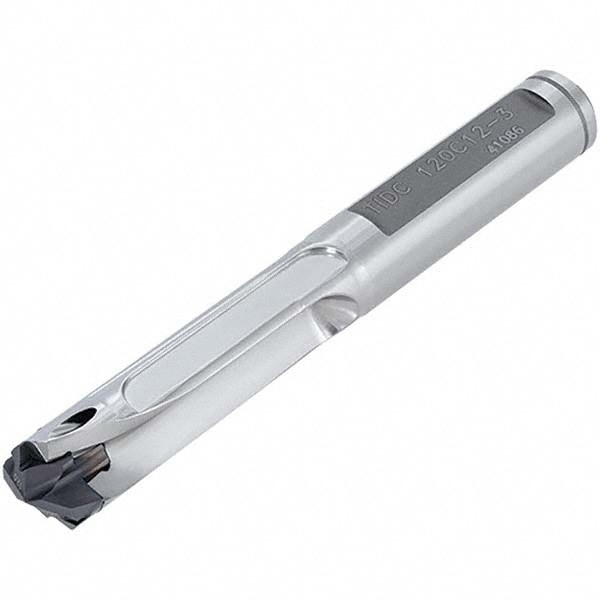 Replaceable-Tip Drill: 12 to 12.4 mm Dia, 38 mm Max Depth, 12 mm Weldon Flat Shank