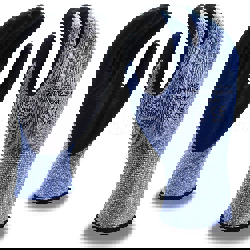 General Purpose Work Gloves: 2X-Large, Foam Nitrile Coated, Nylon