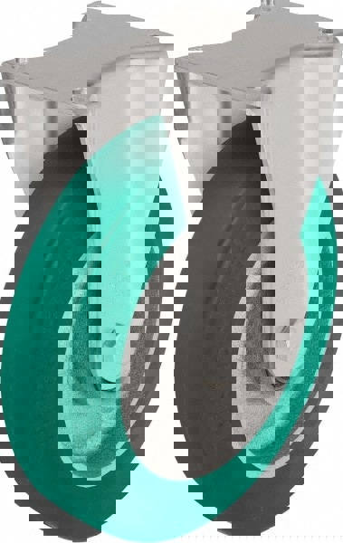 Rigid Top Plate Caster: Polyurethane-Elastomer Blickle Softhane, 8