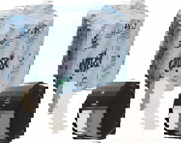 Bathroom Tissue: Recycled Fiber, 2-Ply, White