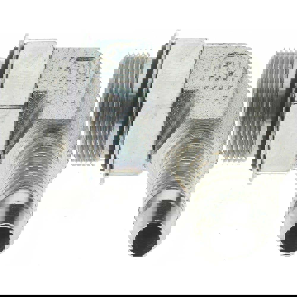 Steel Flared Tube 90 Deg Straight Thread Elbow: 3/8