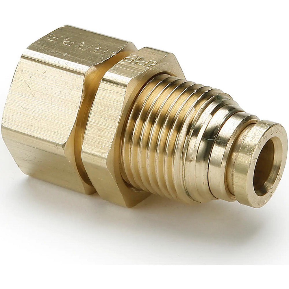 Push-To-Connect Tube to Male & Tube to Male NPTF Tube Fitting: Male Connector, 3/8