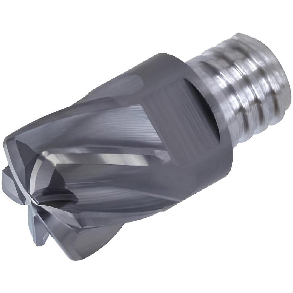 Corner Radius & Corner Chamfer End Mill Heads; Mill Diameter (mm): 8.00 ; Length of Cut (mm): 5.5000 ; Number Of Flutes: 6 ; Overall Length (mm): 10.0000 ; Corner Radius (mm): 0.50 ; Coating/Finish: PVD