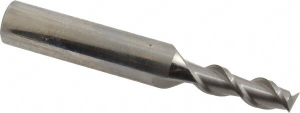 Square End Mill: 1/4'' Dia, 3/4'' LOC, 2 Flutes, Solid Carbide