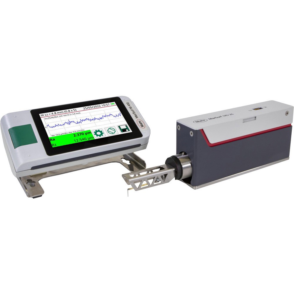 Surface Roughness Gages; Roughness Parameter Type: R; R3; R3y; R3z; R3Z. mr; R?a; R?q; Ra; Rc; Rd; Rda; Rdc; Rk; Rku; Rlr; Rmax; Rmax1; Rmr; Rmr(c); Rp; RpA; Rpc; RPc; Rpk; Rpm; Rppi; Rq; Rs; Rsk; RSm; Rt; Rv; Rvk; Rx; Ry; Ry(JIS); Rz; Rz(JIS); Rz1max; Rz