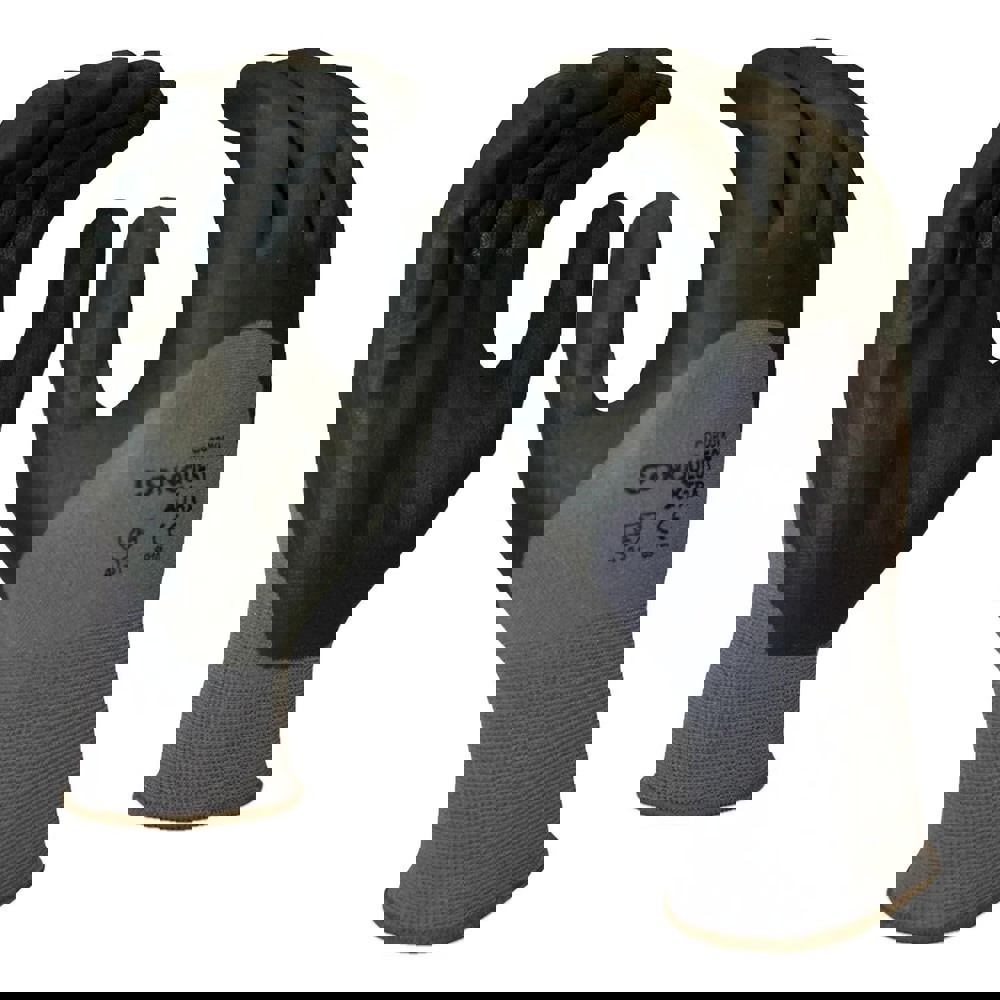 General Purpose Work Gloves: Small, Nitrile Coated, Nylon & Spandex