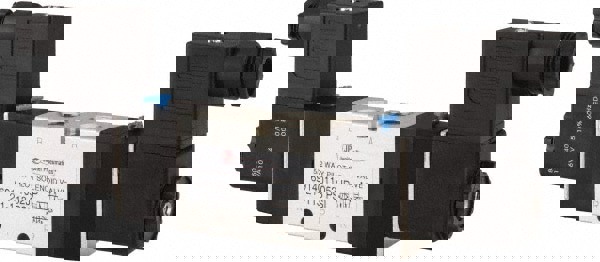 Stacking Solenoid Valve: Internal Pilot, 5-Way, 2 Position, Solenoid Return