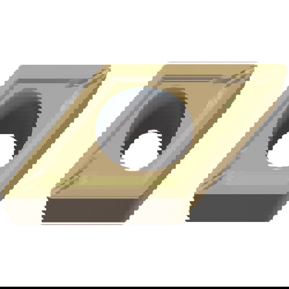 Turning Inserts; Relief Angle: 7.000 ; Insert Style: DCMT ; Corner Radius (mm): 0.40 ; Corner Radius (Inch): 1/64 ; Corner Radius (Decimal Inch): 0.0156 ; Included Angle: 55.00