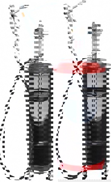 Air-Operated Pump: 80 cu in/min, Grease Lubrication, Aluminum