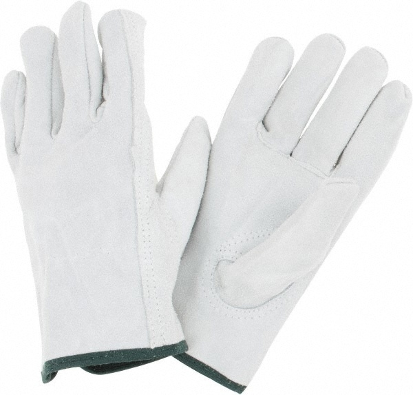Work Gloves: PRO-SAFE Size Medium, Not Lined, Cowhide