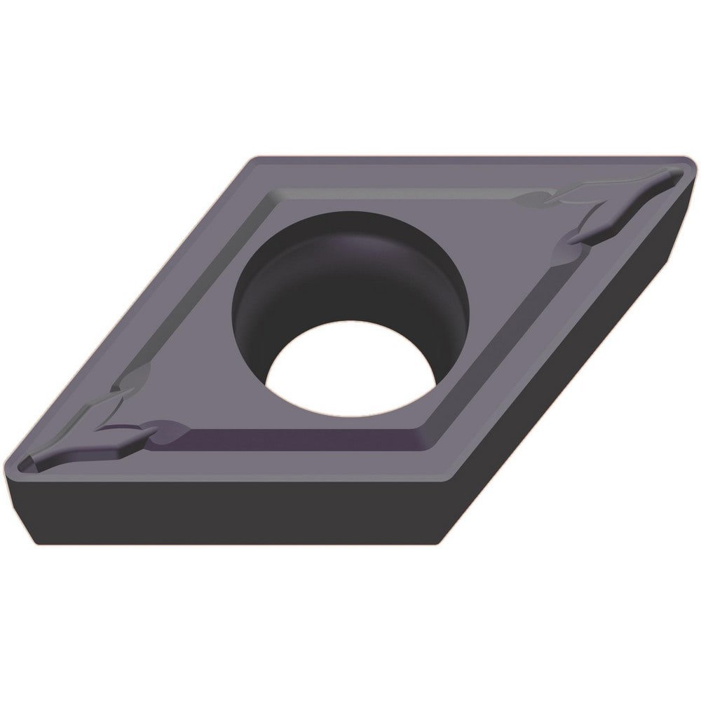 Turning Inserts; Relief Angle: 7.000 ; Insert Style: DCMT ; Corner Radius (mm): 0.80 ; Corner Radius (Inch): 1/32 ; Corner Radius (Decimal Inch): 0.0312 ; Included Angle: 55.00