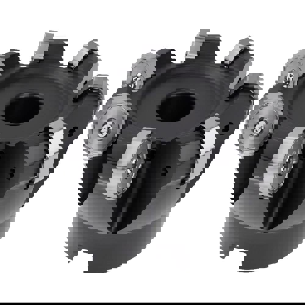 Indexable Chamfer & Angle Face Mills; Minimum Cutting Diameter (Decimal Inch): 6.0000 ; Maximum Cutting Diameter (Inch): 6-27/64 ; Maximum Cutting Diameter (Decimal Inch): 6.4225 ; Maximum Depth of Cut (Decimal Inch): 0.1457