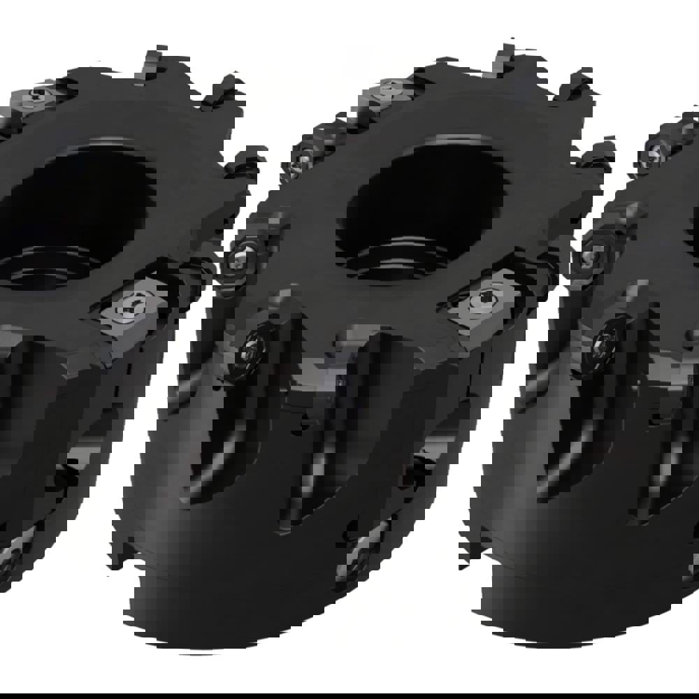 Indexable Chamfer & Angle Face Mills; Minimum Cutting Diameter (Decimal Inch): 4.0000 ; Maximum Cutting Diameter (Decimal Inch): 4.2543 ; Maximum Depth of Cut (Decimal Inch): 0.0827 ; Arbor Hole Diameter (Decimal Inch): 1.5000