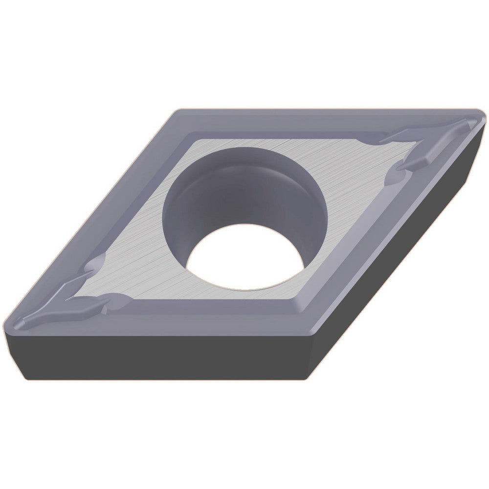 Turning Inserts; Relief Angle: 7.000 ; Insert Style: DCMT ; Corner Radius (mm): 0.80 ; Corner Radius (Inch): 1/32 ; Corner Radius (Decimal Inch): 0.0312 ; Included Angle: 55.00