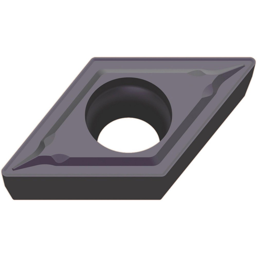 Turning Inserts; Relief Angle: 7.000 ; Insert Style: DCMT ; Corner Radius (mm): 0.80 ; Corner Radius (Inch): 1/32 ; Corner Radius (Decimal Inch): 0.0312 ; Included Angle: 55.00