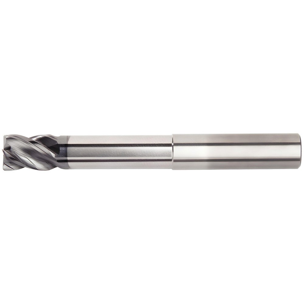 Corner Radius End Mill: 20 mm Dia, 38 mm LOC, 4 mm Radius, 4 Flutes, Solid Carbide