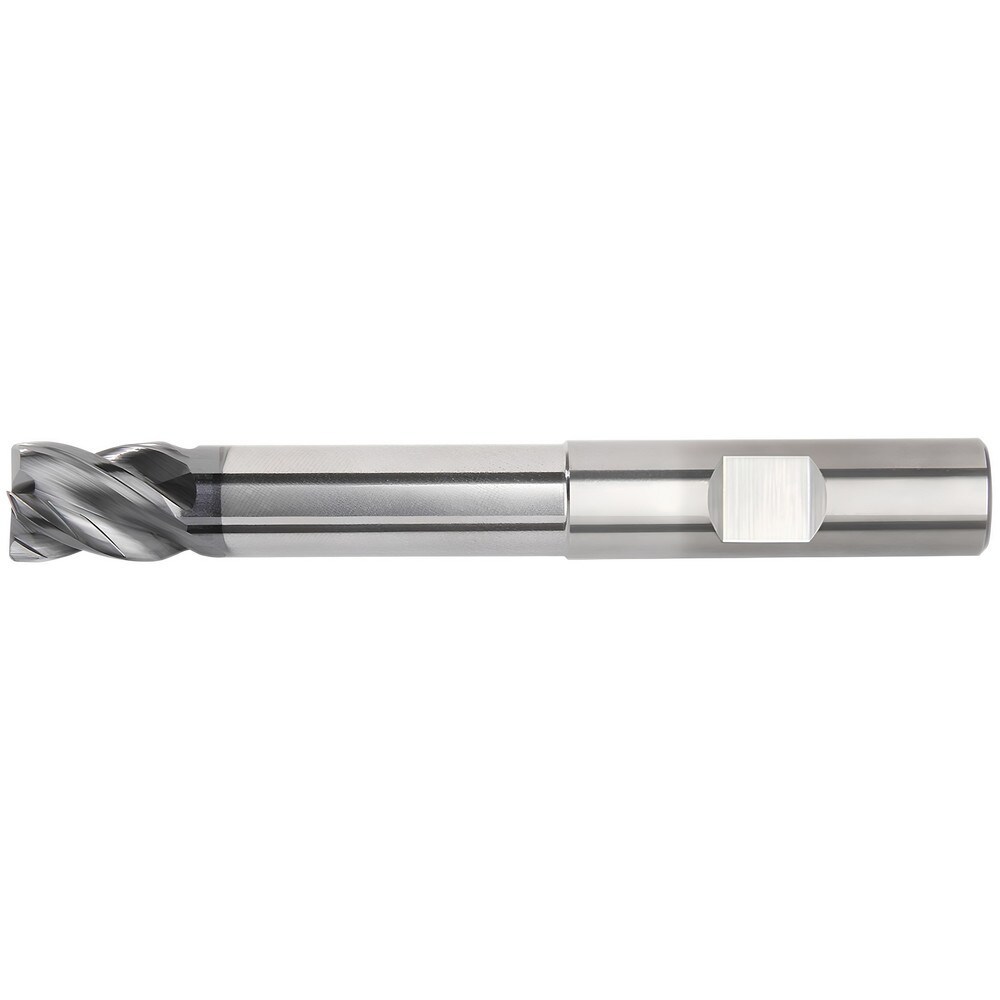 Corner Radius End Mill: 20 mm Dia, 38 mm LOC, 6 mm Radius, 4 Flutes, Solid Carbide