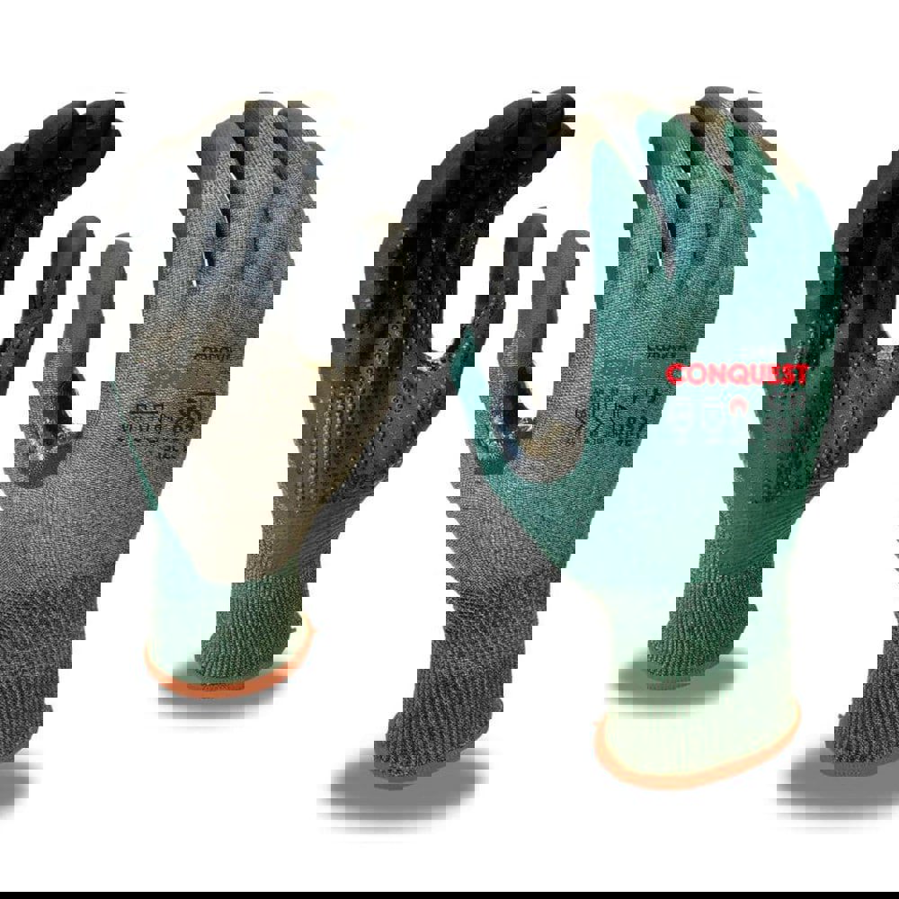 Puncture-Resistant Gloves: Size Large, ANSI Cut A4, ANSI Puncture 0, Micro-Foam Nitrile, HPPG High Performance Polyethylene Graphene