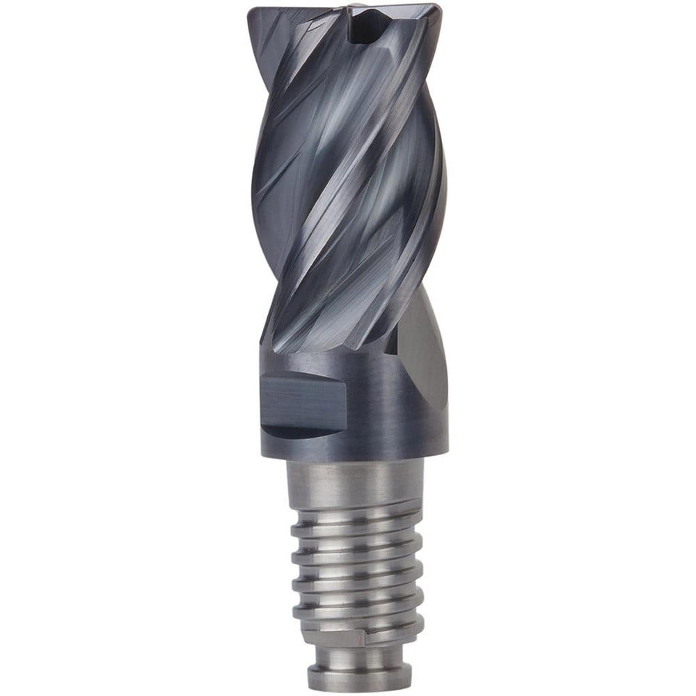 Corner Radius & Corner Chamfer End Mill Heads; Mill Diameter (mm): 10.00 ; Length of Cut (mm): 15.0000 ; Number Of Flutes: 4 ; Overall Length (mm): 15.0000 ; Corner Radius (mm): 0.50 ; Coating/Finish: AlTiN