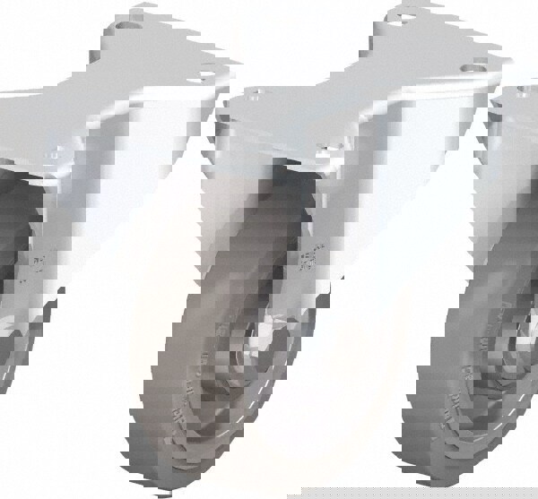 Rigid Top Plate Caster: Solid Rubber, 4